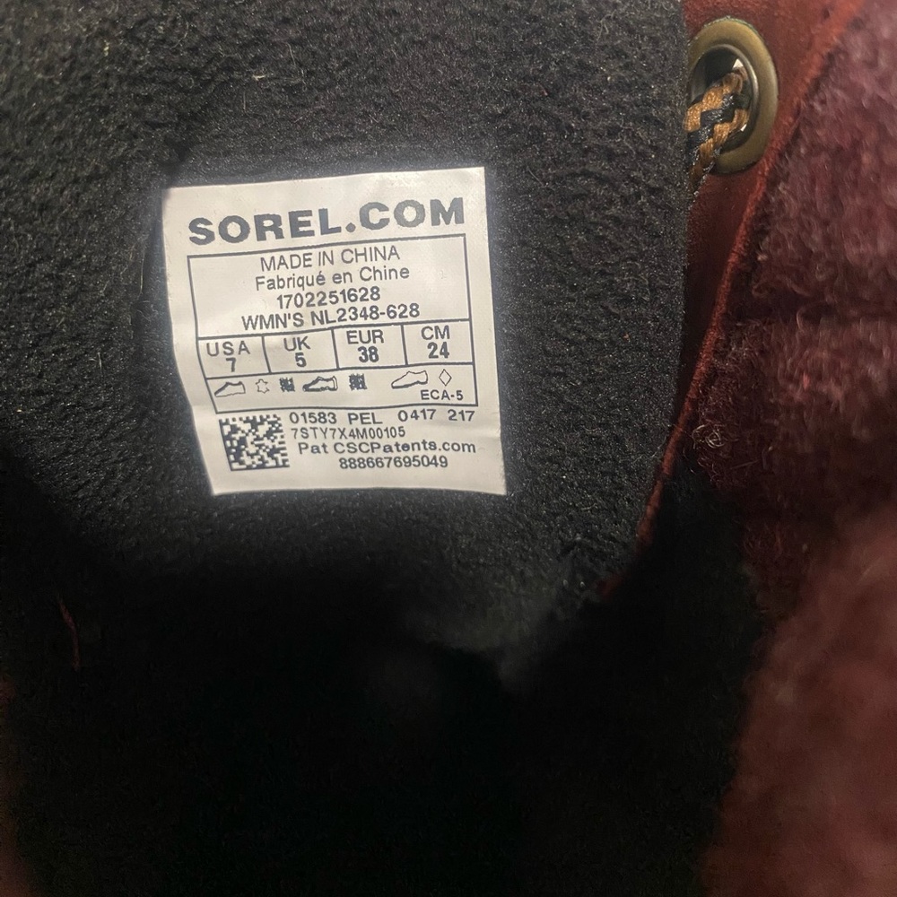 Sorrel Slimpack 11 Lace up Winter Snow Boots Size 7 - Picture 7 of 7